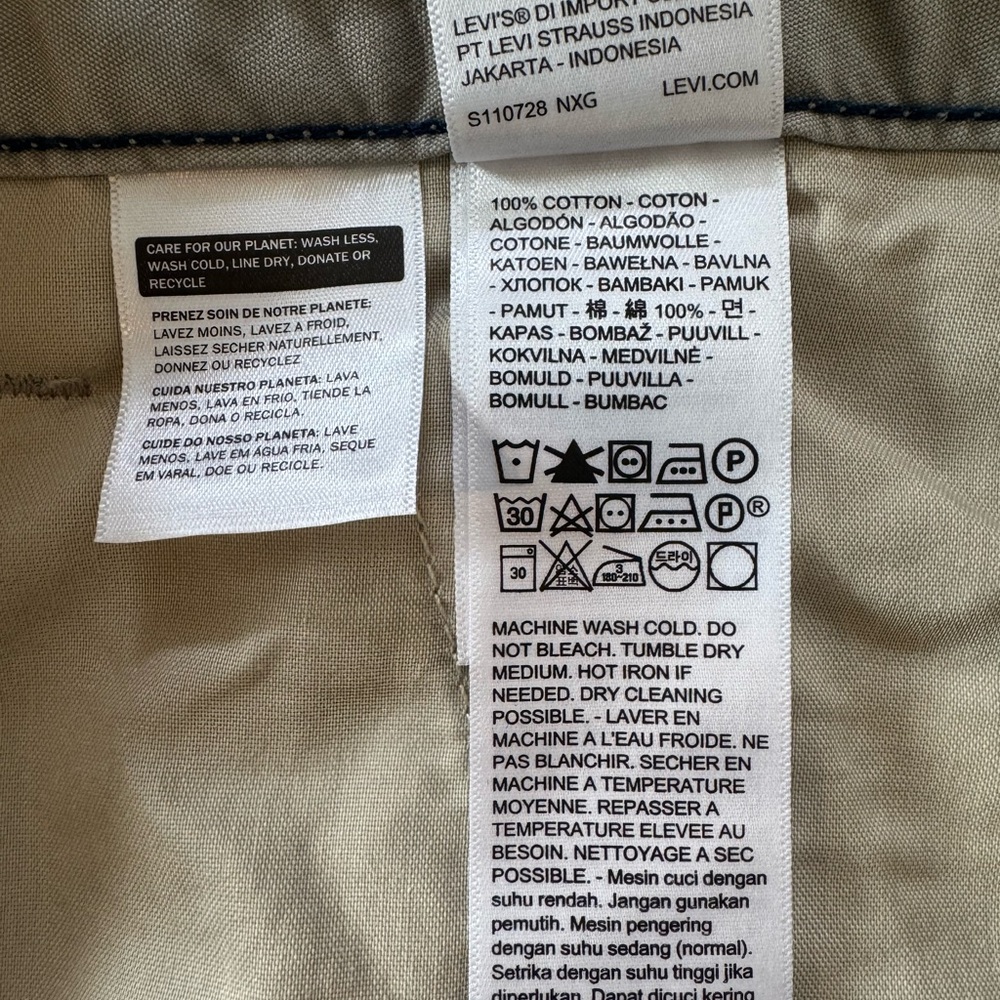 Levi’s XX Cargo Pants, Men’s 32x30 (34” Waist), Stone Tan Khaki, NWT - Picture 12 of 14